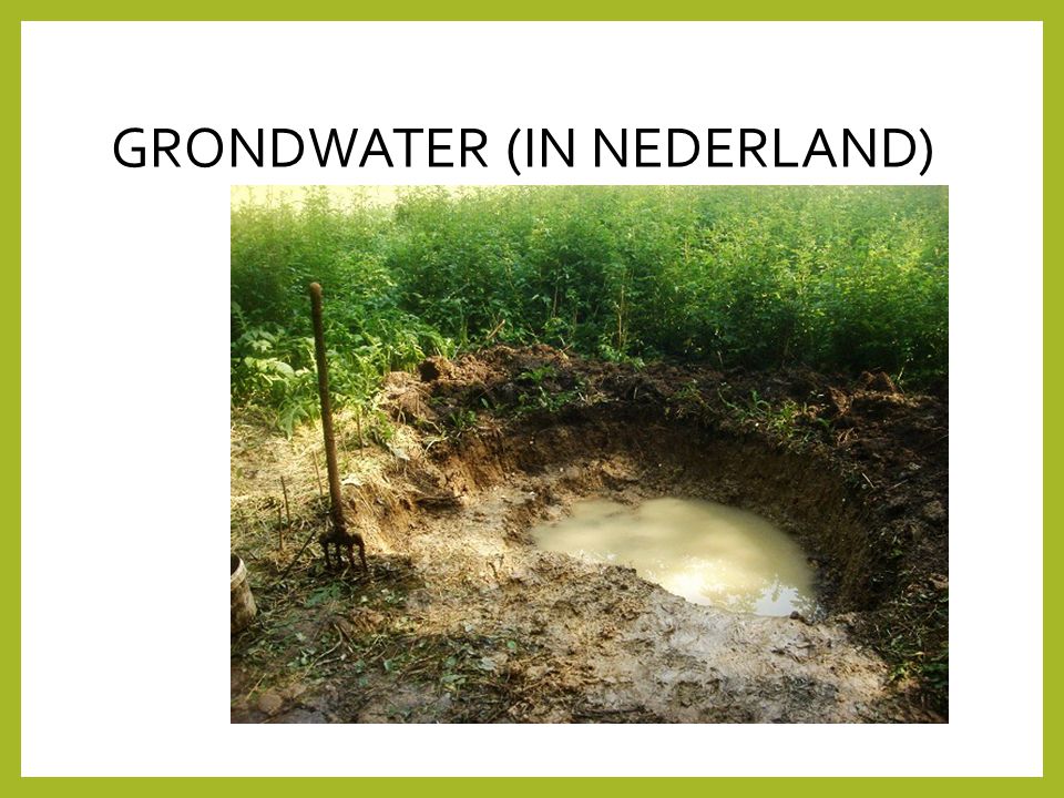 GRONDWATER (IN NEDERLAND)