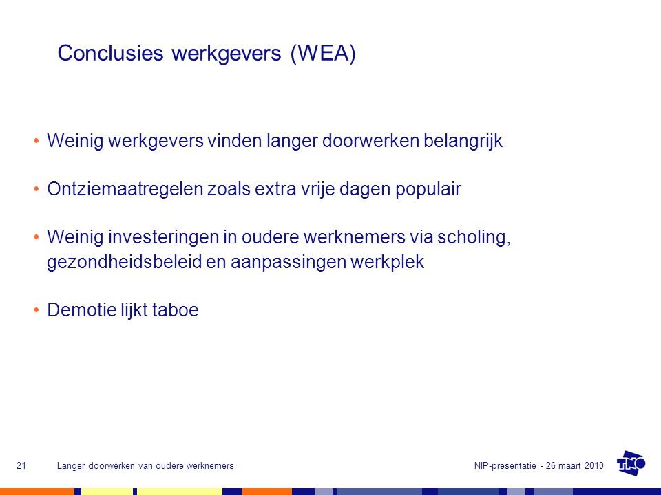 Conclusies werkgevers (WEA)