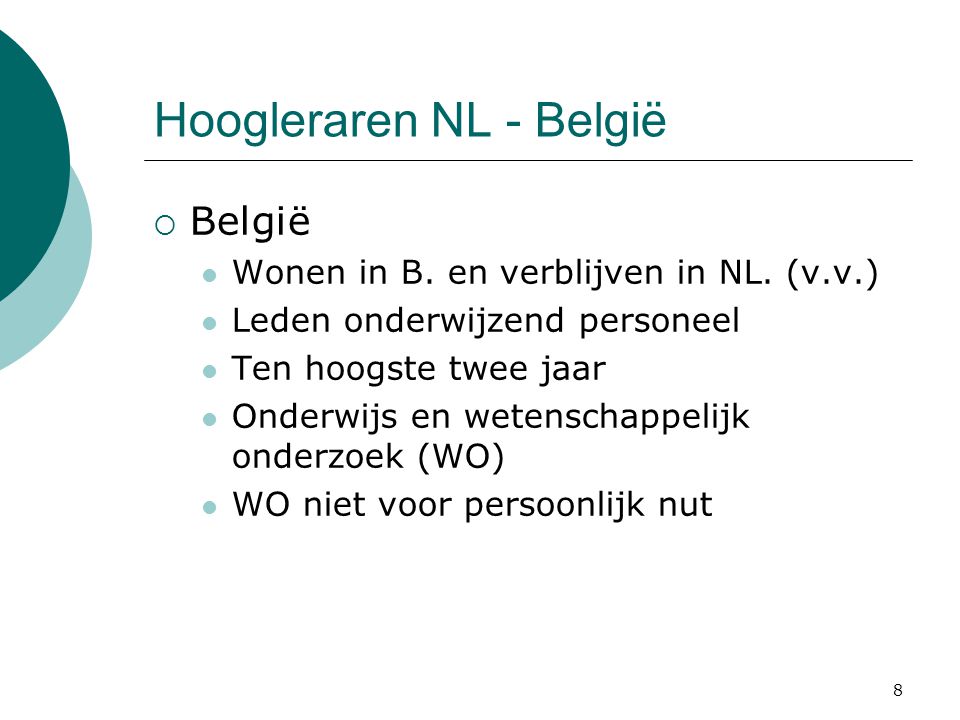 Hoogleraren NL - België