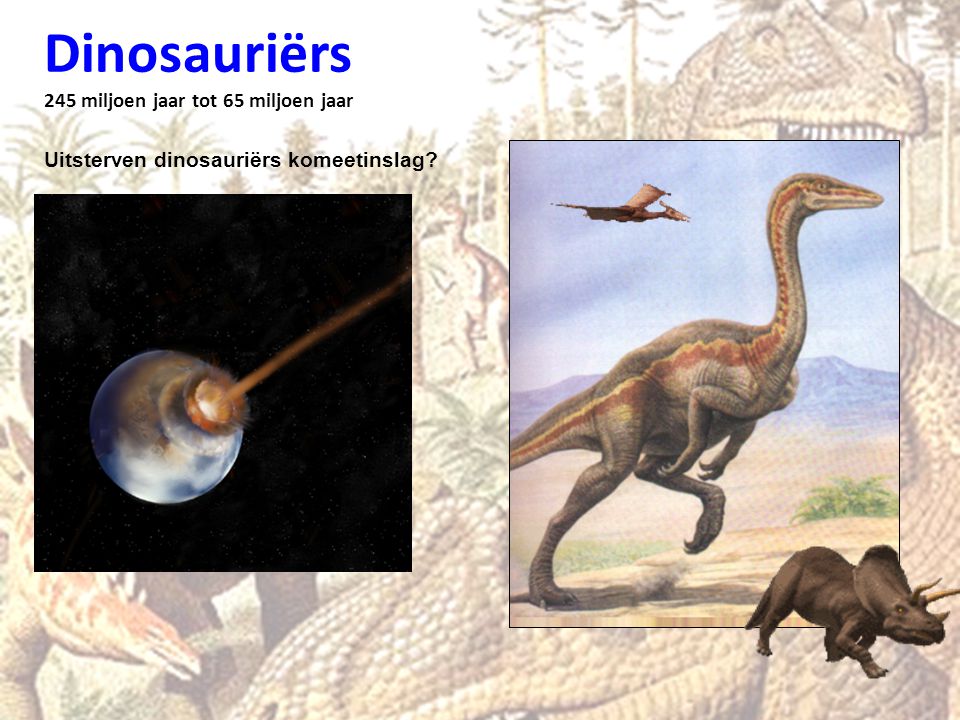 Dinosauriërs 245 miljoen jaar tot 65 miljoen jaar