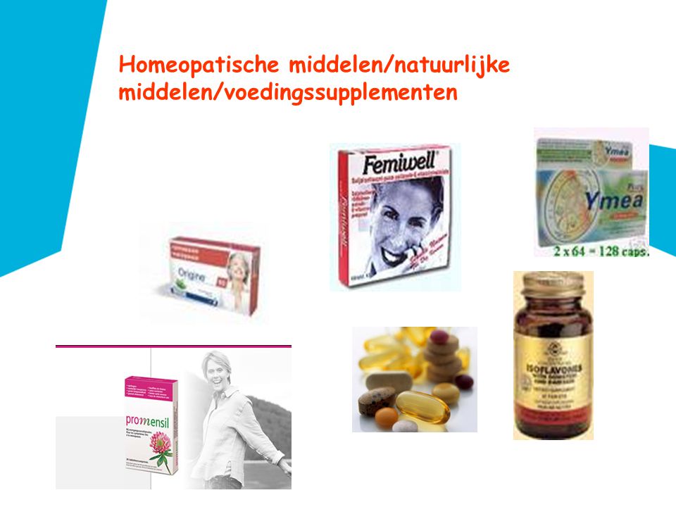 Homeopatische middelen/natuurlijke middelen/voedingssupplementen