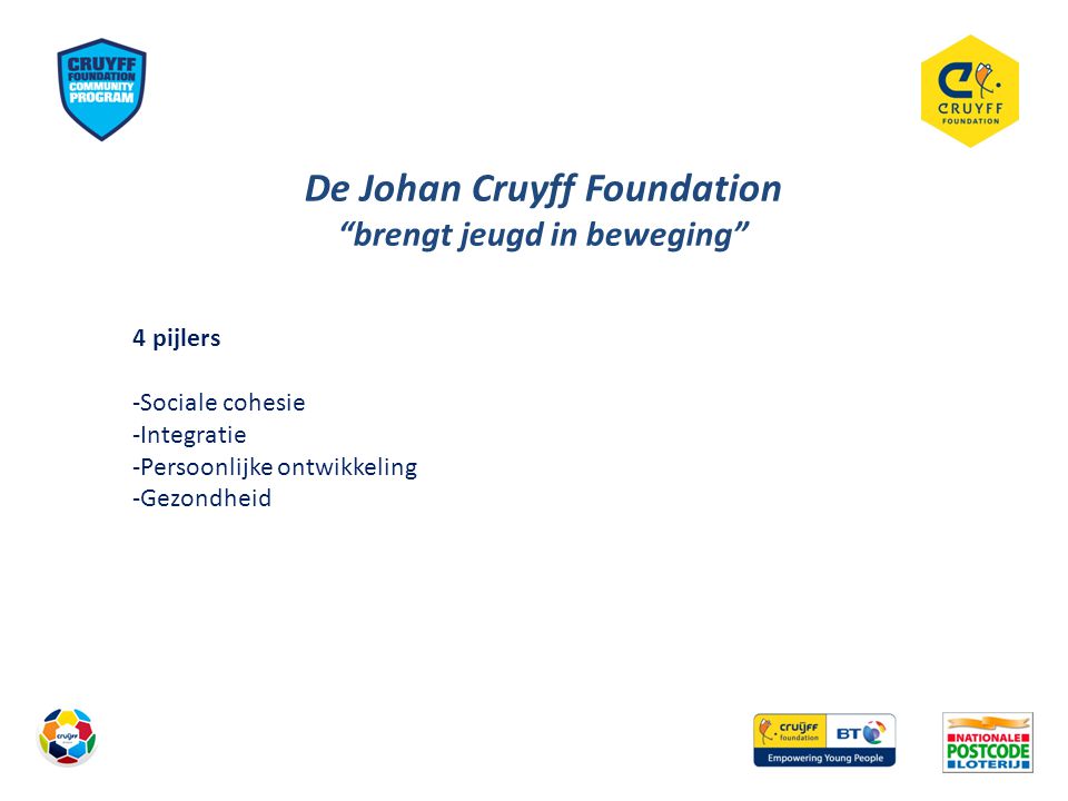 De Johan Cruyff Foundation brengt jeugd in beweging