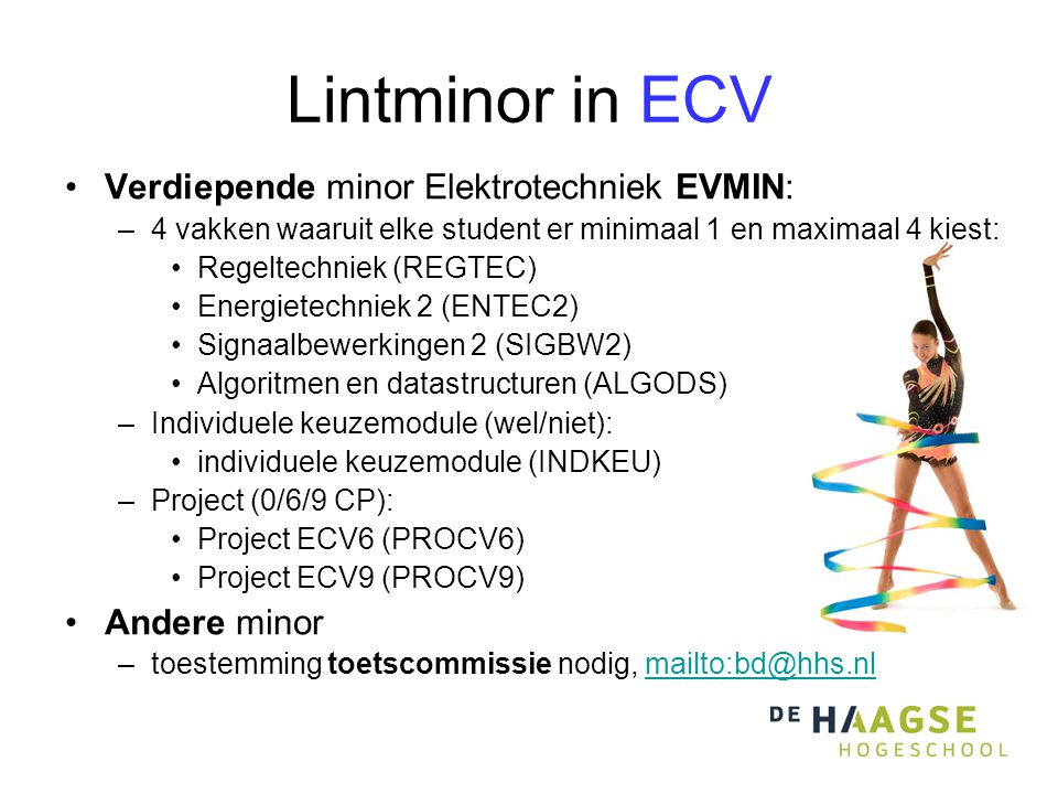 Lintminor in ECV Verdiepende minor Elektrotechniek EVMIN: Andere minor