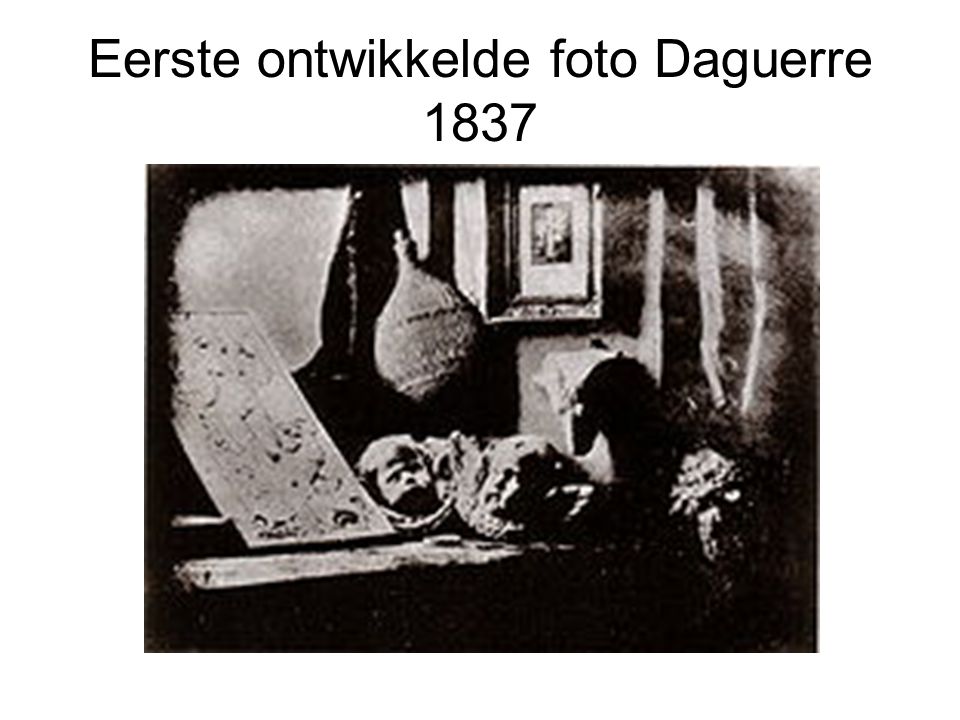 Eerste ontwikkelde foto Daguerre 1837