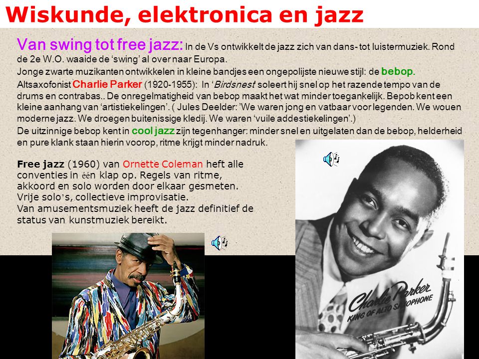 Wiskunde, elektronica en jazz