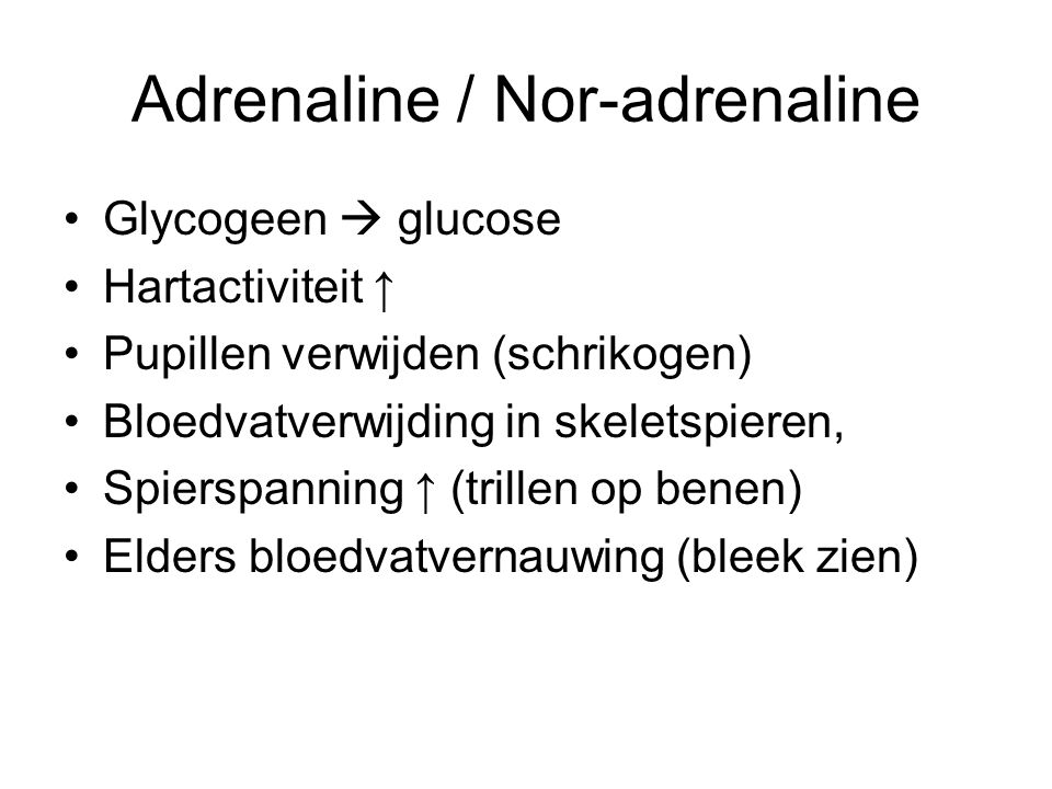 Adrenaline / Nor-adrenaline