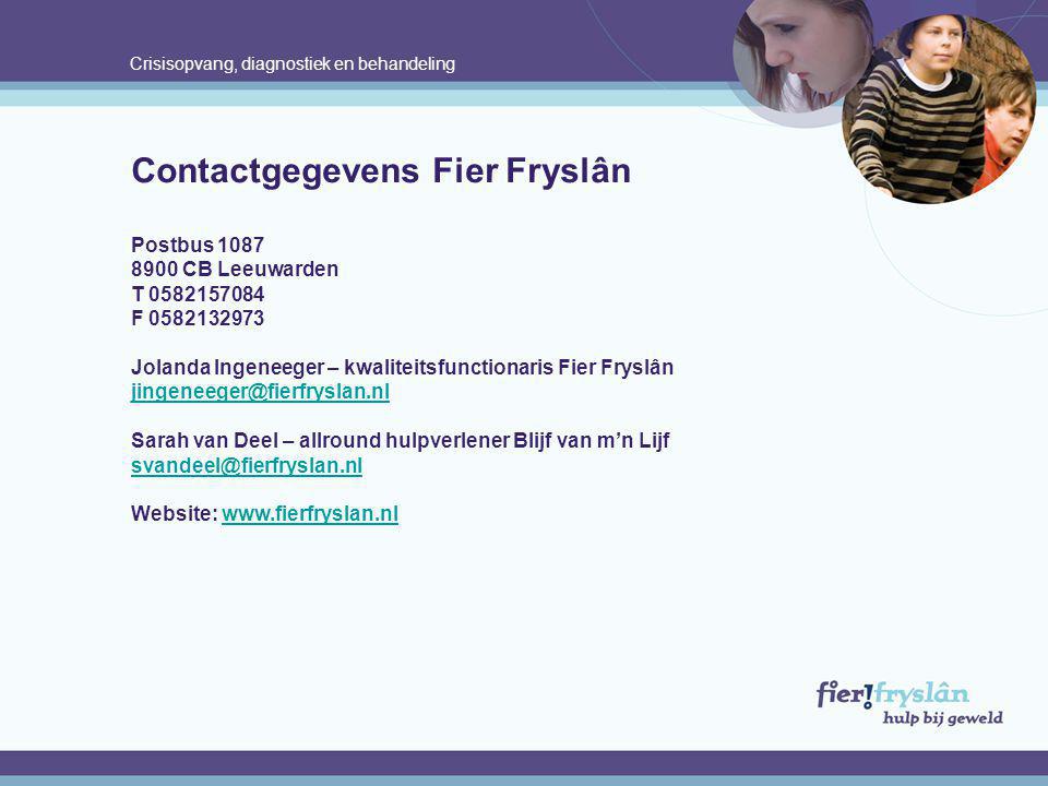 Contactgegevens Fier Fryslân