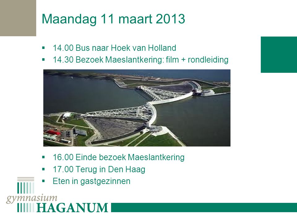 Maandag 11 maart Bus naar Hoek van Holland