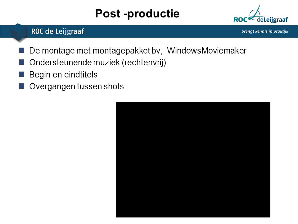 Post -productie De montage met montagepakket bv, WindowsMoviemaker
