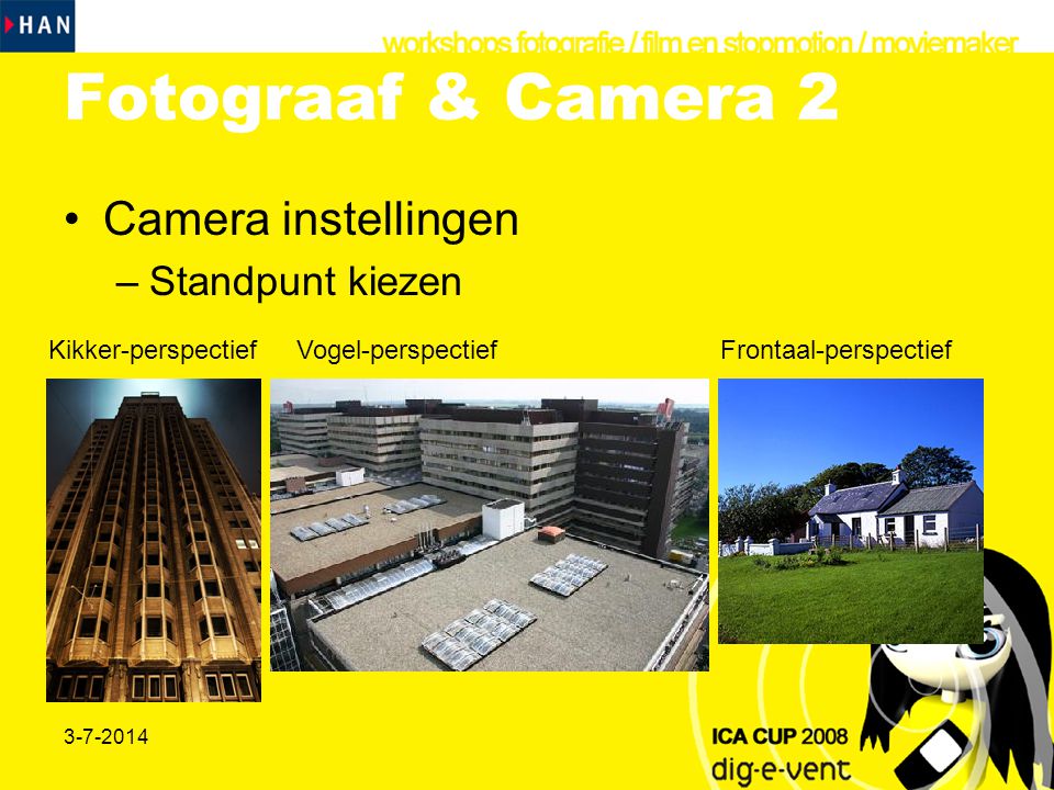 Fotograaf & Camera 2 Camera instellingen Standpunt kiezen