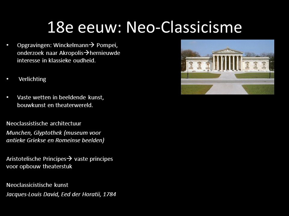 18e eeuw: Neo-Classicisme