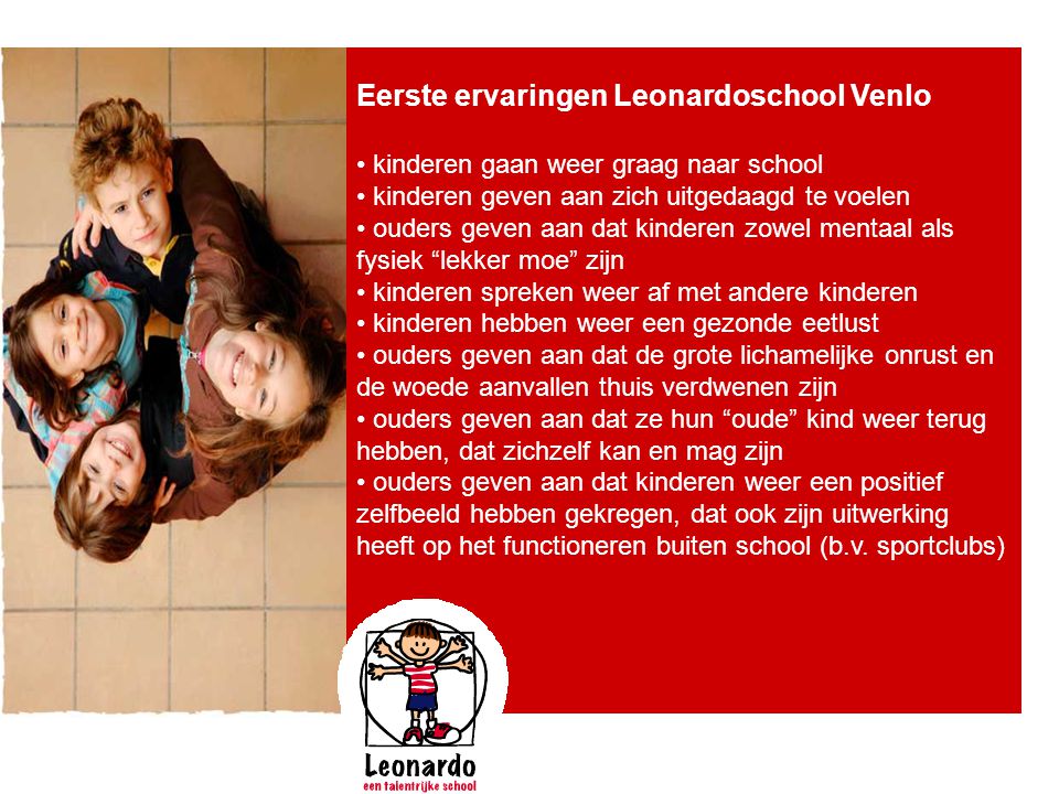 Eerste ervaringen Leonardoschool Venlo
