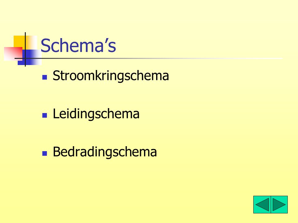 Schema’s Stroomkringschema Leidingschema Bedradingschema