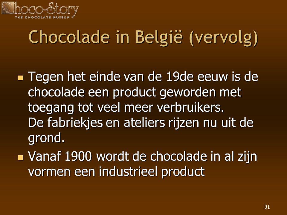 Chocolade in België (vervolg)