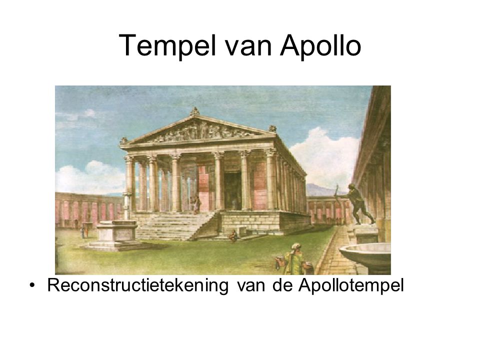 Tempel van Apollo Reconstructietekening van de Apollotempel