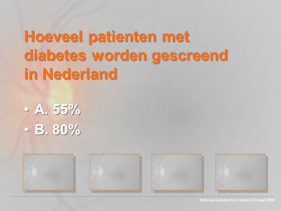 Hoeveel patienten met diabetes worden gescreend in Nederland