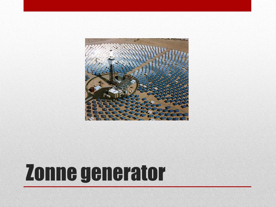 Zonne generator