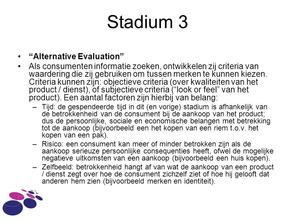 Stadium 3 Alternative Evaluation