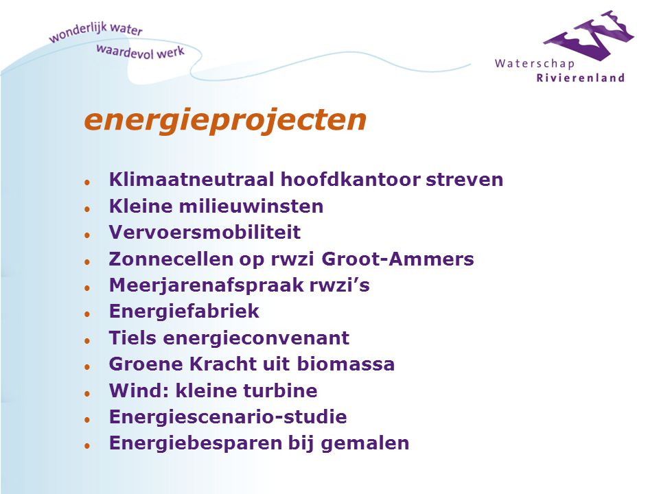 energieprojecten Klimaatneutraal hoofdkantoor streven