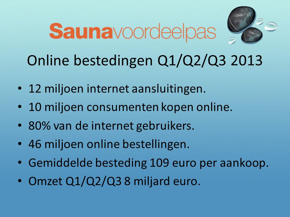 Online bestedingen Q1/Q2/Q3 2013