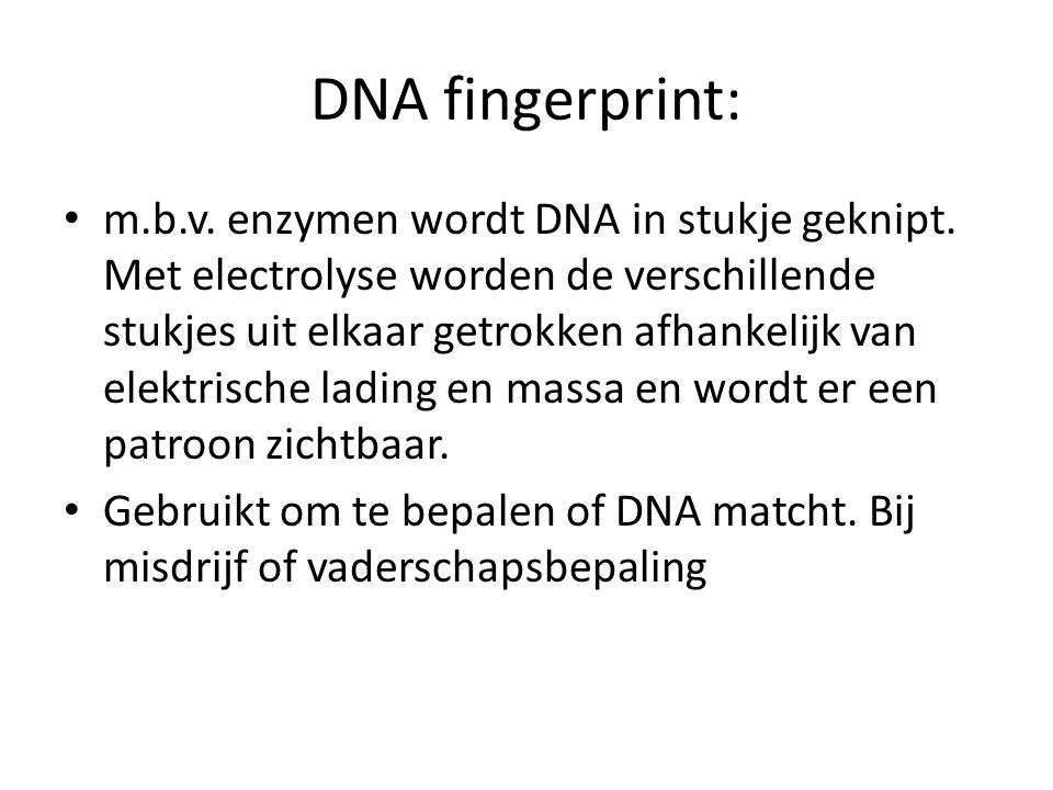DNA fingerprint: