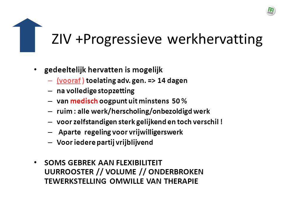 ZIV +Progressieve werkhervatting