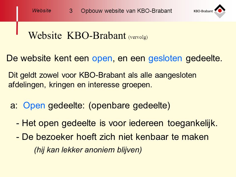 Website KBO-Brabant (vervolg)