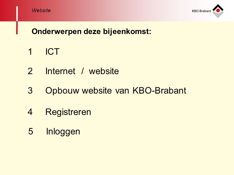 3 Opbouw website van KBO-Brabant