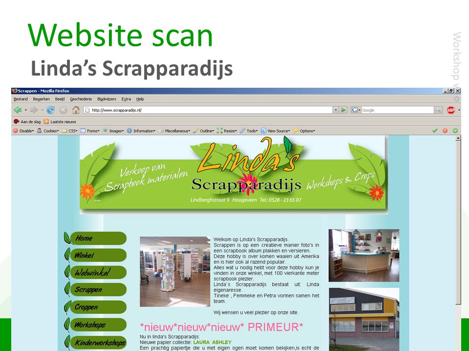 Website scan Linda’s Scrapparadijs