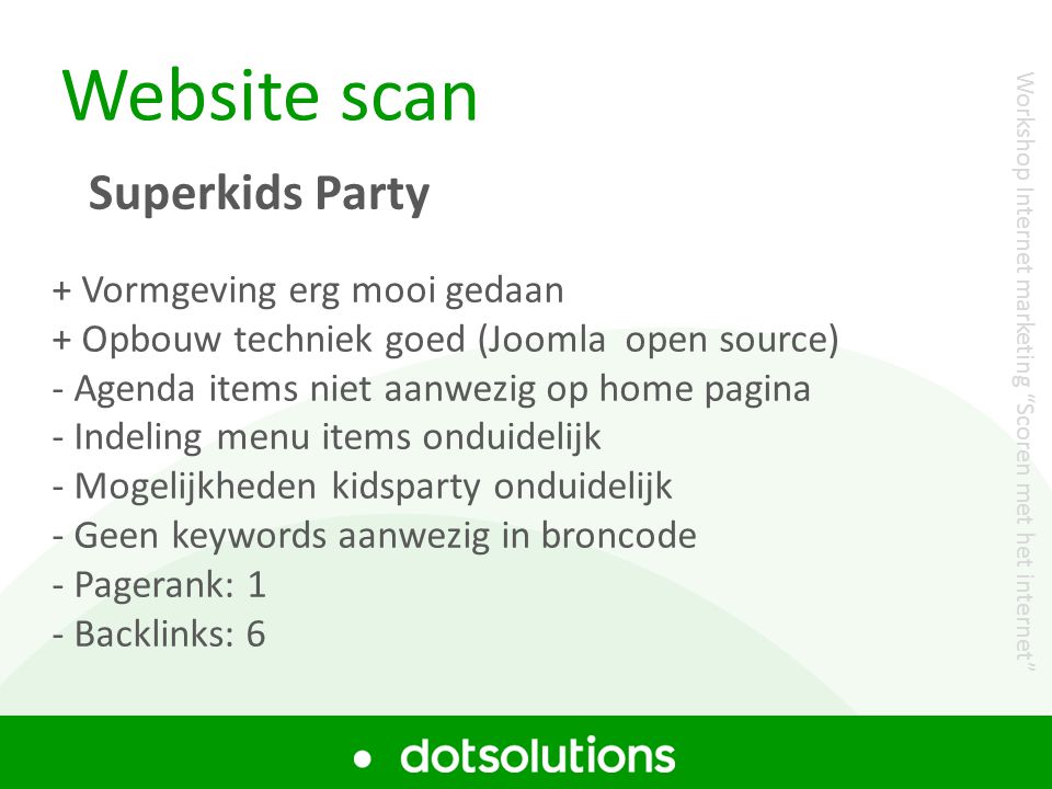Website scan Superkids Party