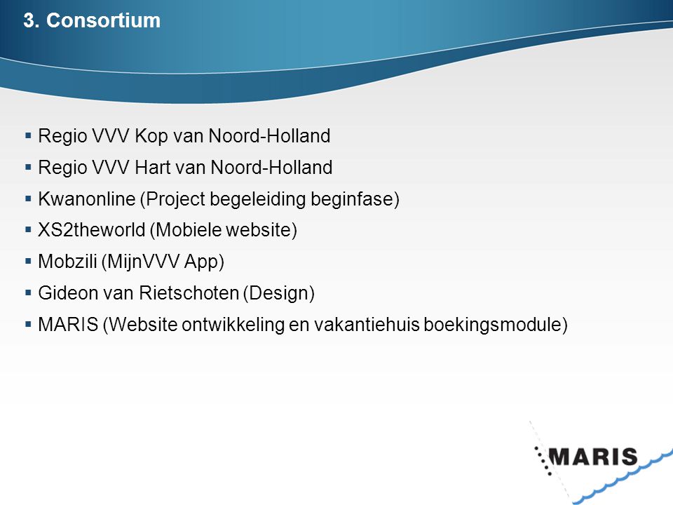 3. Consortium Regio VVV Kop van Noord-Holland