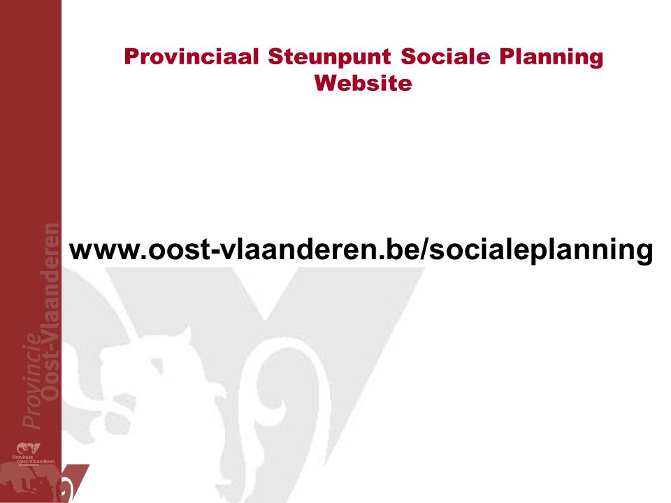 Provinciaal Steunpunt Sociale Planning Website