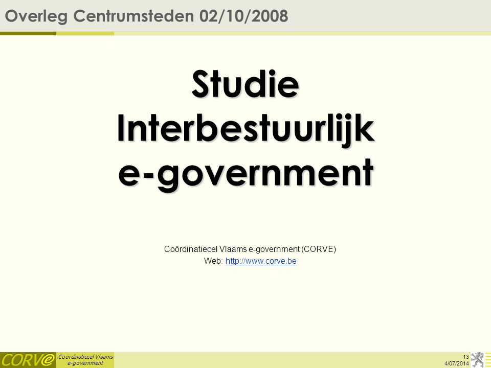 Studie Interbestuurlijk e-government