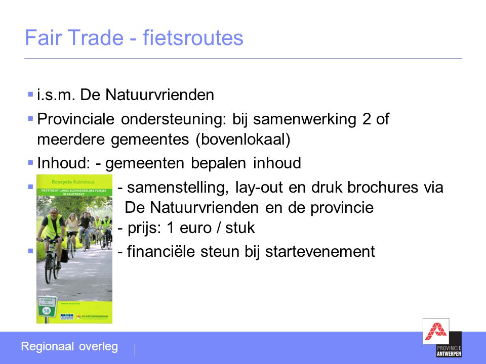 Fair Trade - fietsroutes