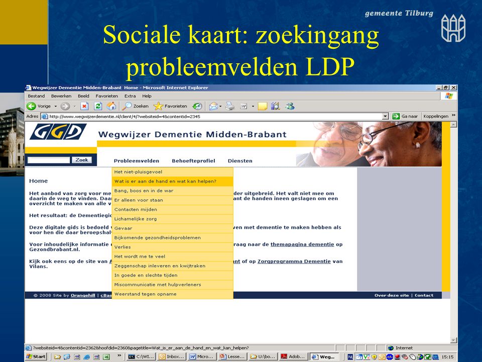 Sociale kaart: zoekingang probleemvelden LDP