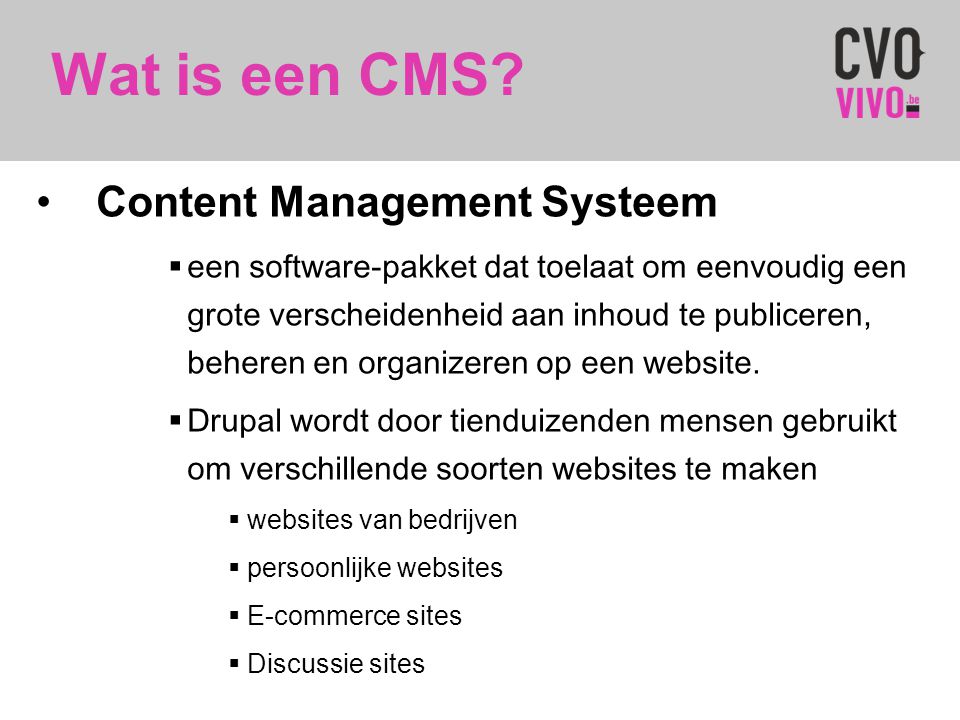 Wat is een CMS Content Management Systeem