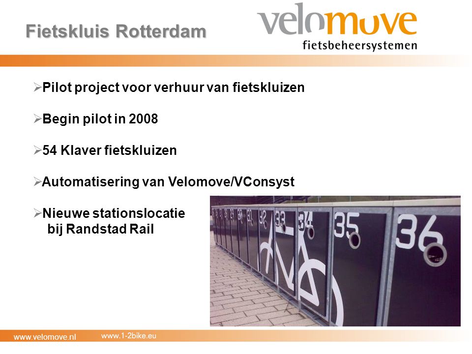 Fietskluis Rotterdam Pilot project voor verhuur van fietskluizen
