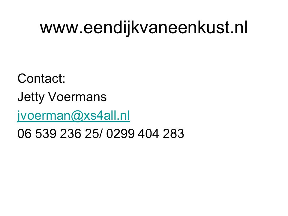 Contact: Jetty Voermans