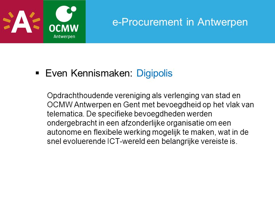 e-Procurement in Antwerpen