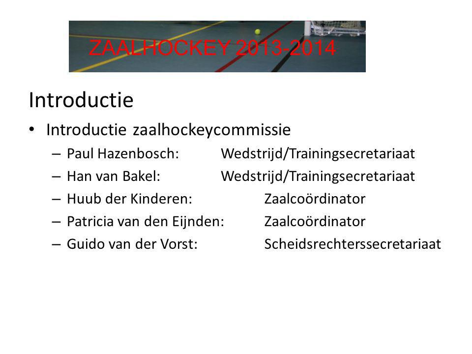 Introductie ZAALHOCKEY Introductie zaalhockeycommissie