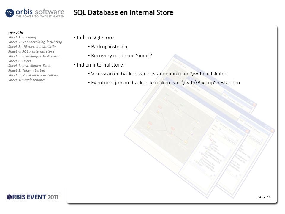 SQL Database en Internal Store