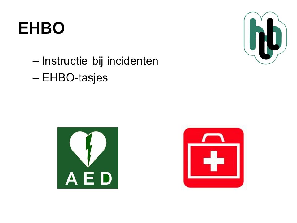 EHBO Instructie bij incidenten EHBO-tasjes