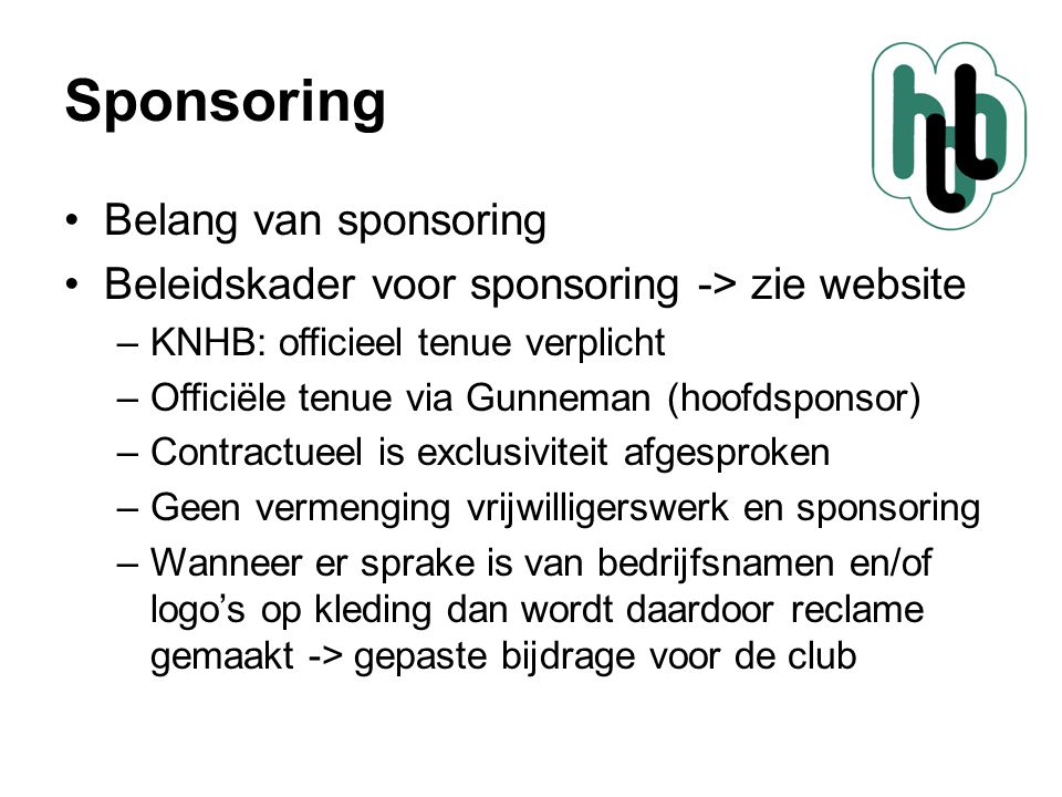 Sponsoring Belang van sponsoring