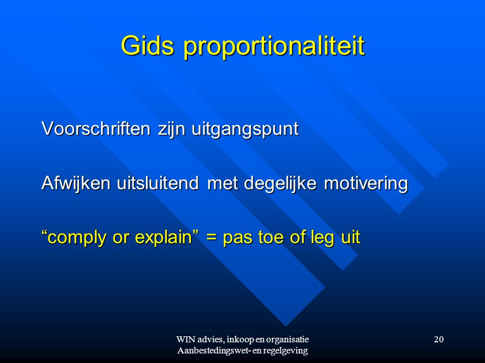 Gids proportionaliteit