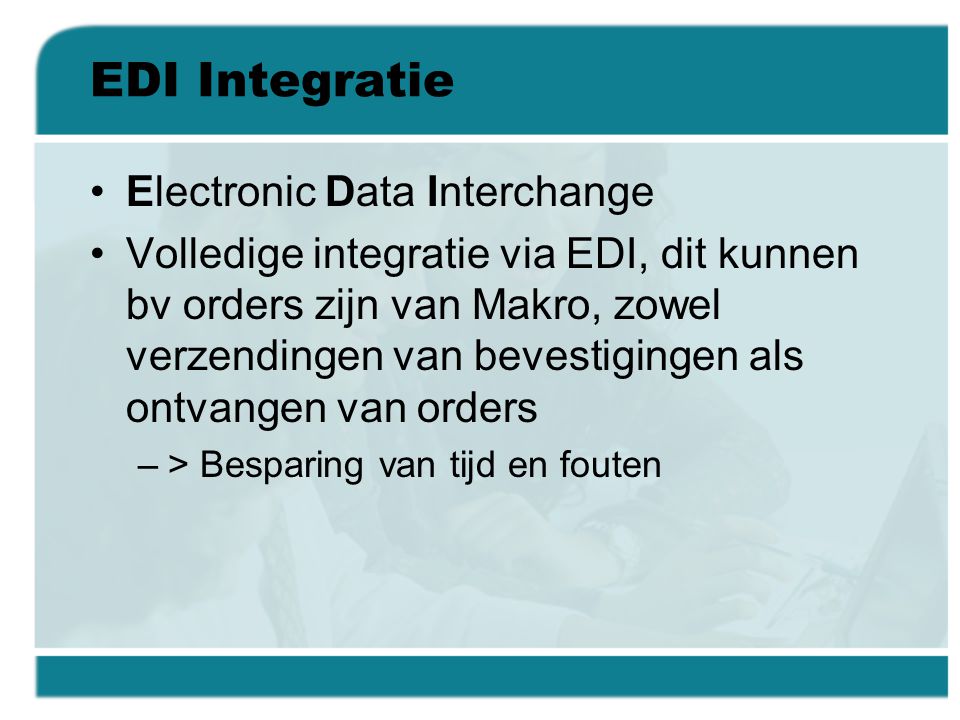 EDI Integratie Electronic Data Interchange