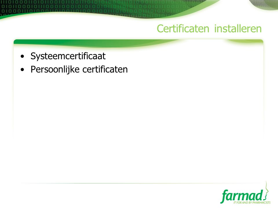 Certificaten installeren