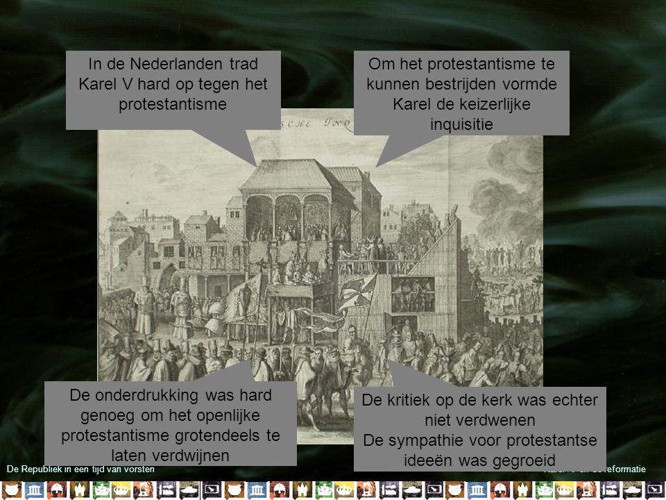 In de Nederlanden trad Karel V hard op tegen het protestantisme