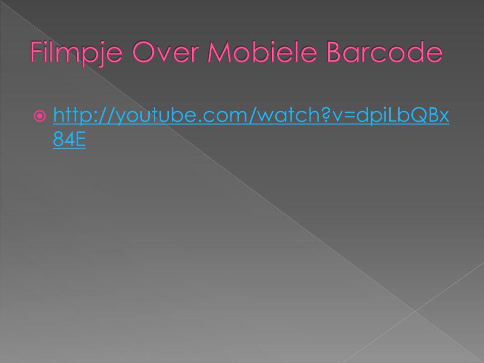 Filmpje Over Mobiele Barcode