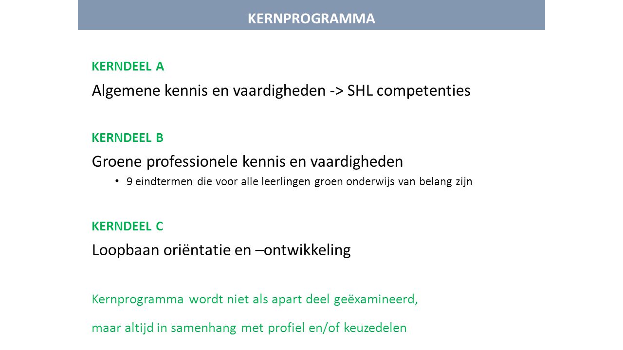 Algemene kennis en vaardigheden -> SHL competenties