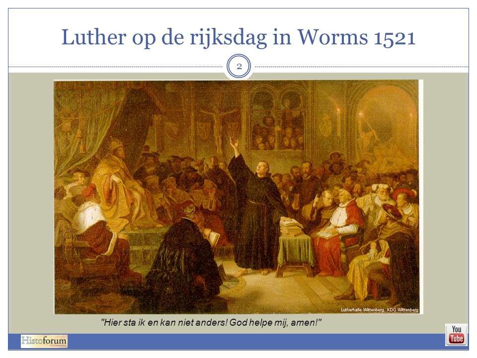 Luther op de rijksdag in Worms 1521